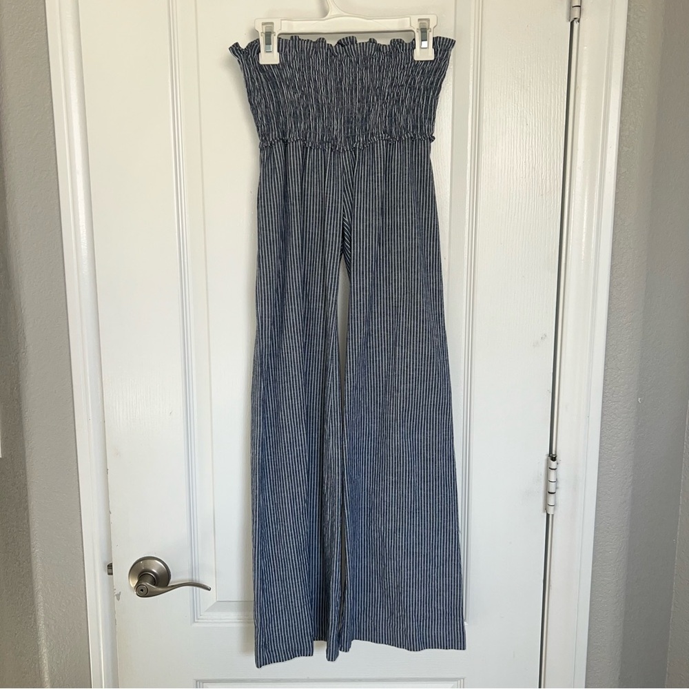 Striped Wide-Leg Pants